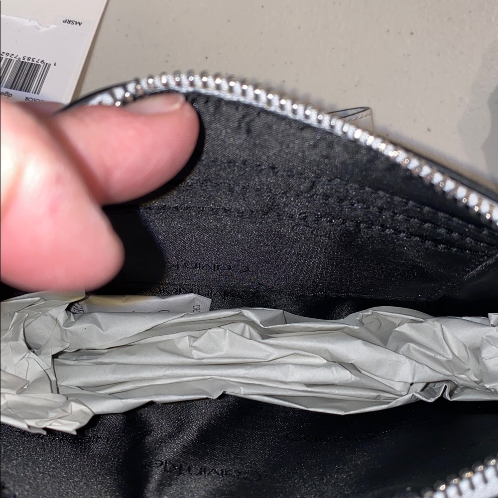 Calvin Klein Silver Wristlet Clutch - Picture 3 of 3